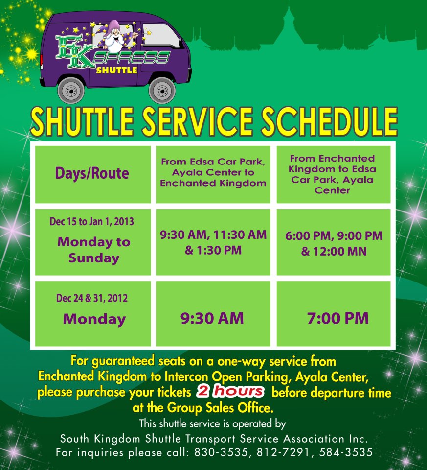 Where can you find shuttle service schedules?